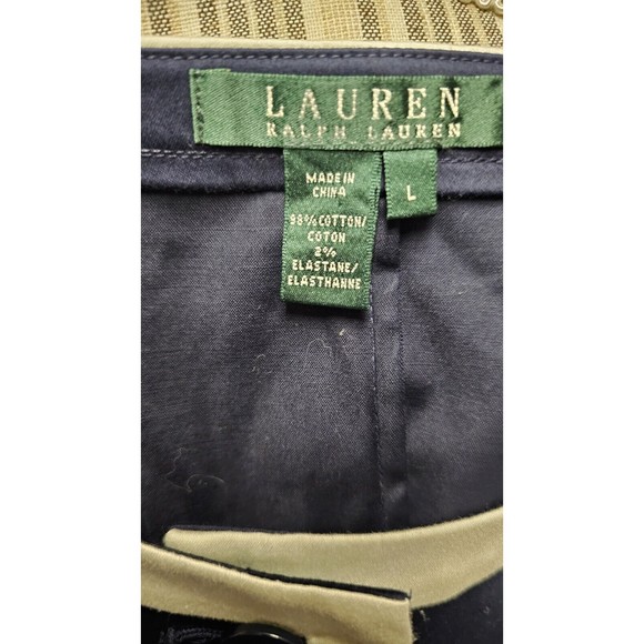 Ralph Lauren Women's SZ L Blazer Jacket Women Blue Solid Cotton career piece - Picture 4 of 4